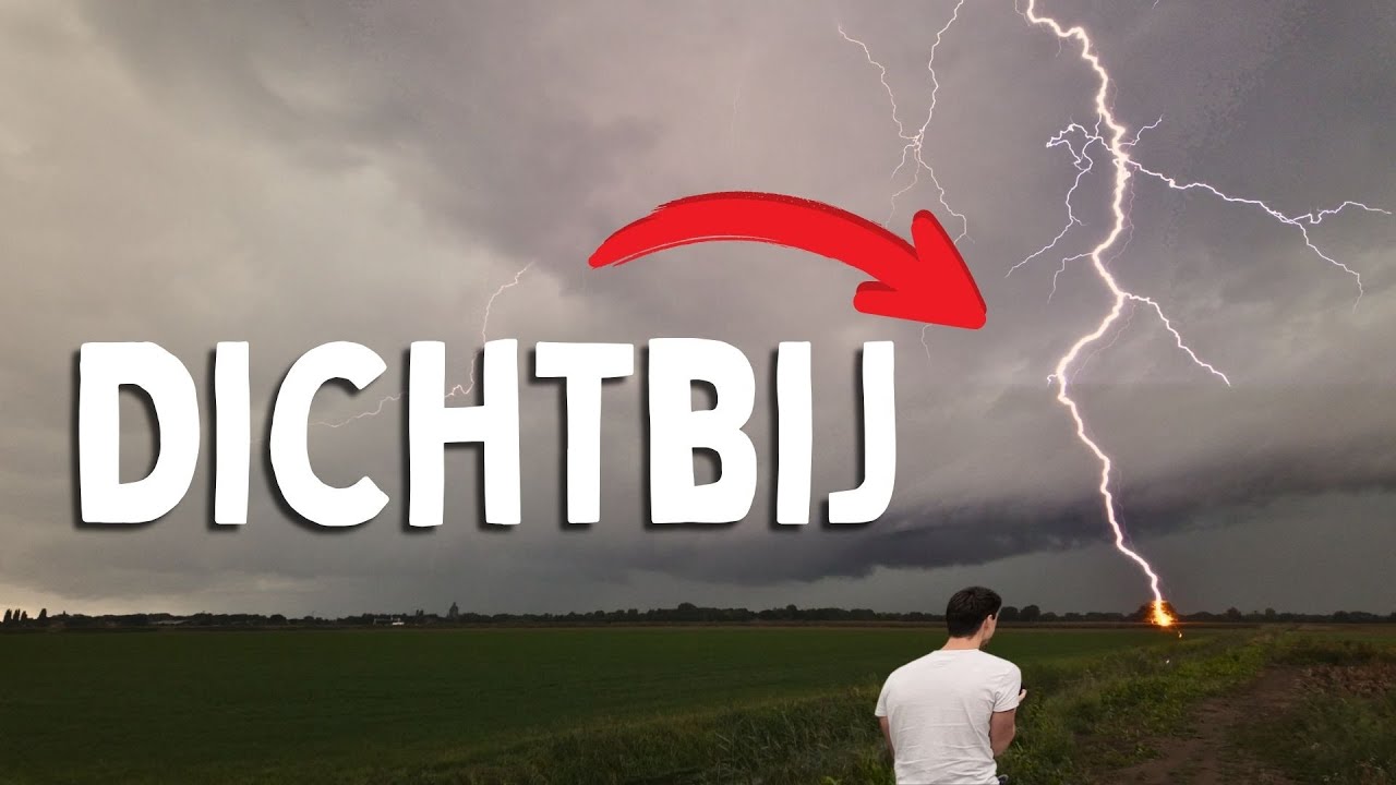 Gevaarlijke Blikseminslag | Shelfcloud bij Zwaar Onweer