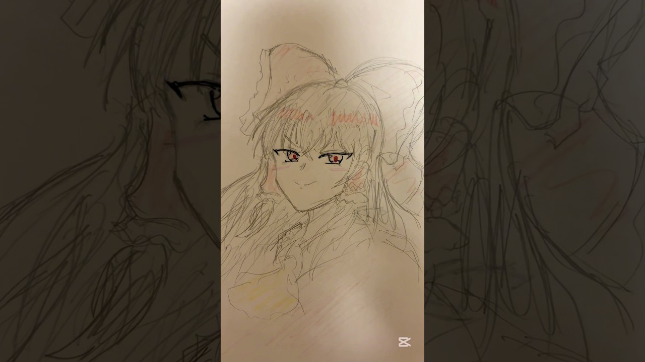 れいまり！！！ #東方project #博麗霊夢 #霧雨魔理沙 #イラスト #描いてみた #れいまり　#てぇてぇ