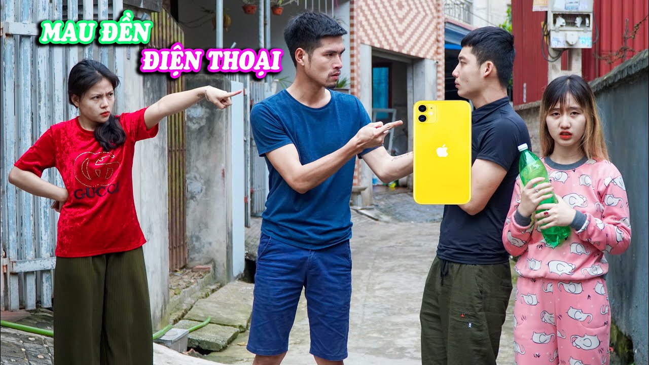 Cháu Không Cố Ý Đổ Nước Vào Điện Thoại Của Chú Chúng Cháu Xin Lỗi - Táo Xanh TV