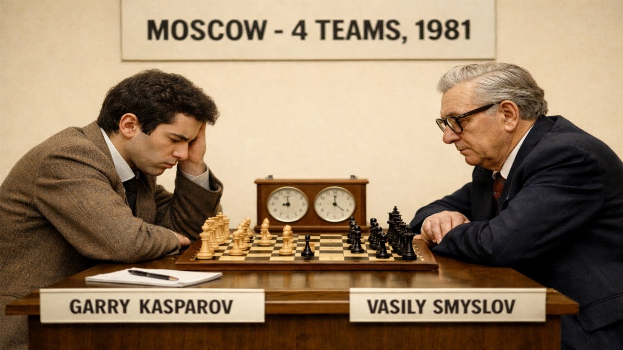 Garry Kasparov vs Vasily Smyslov - Moscow~4teams, 1981