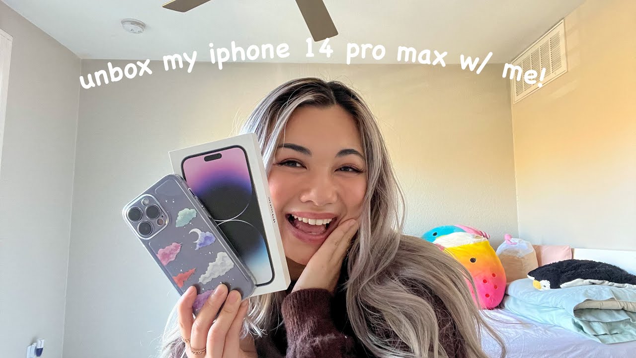 Распакуйте мой iPhone 14 Pro Max (тёмно-фиолетовый, 512 ГБ) и аксессуары вместе со мной! + Сравне...