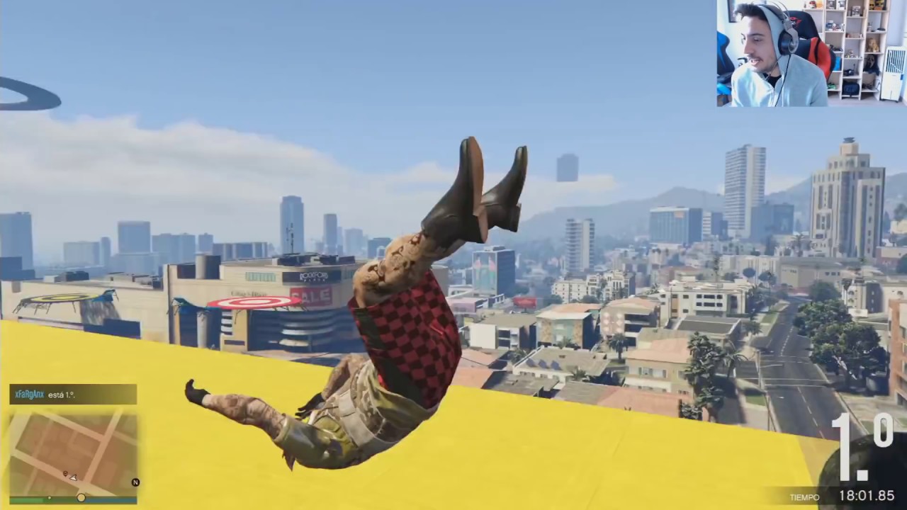 LE PONGO MINAS Y SE ENFADA! PARKOUR GTA V