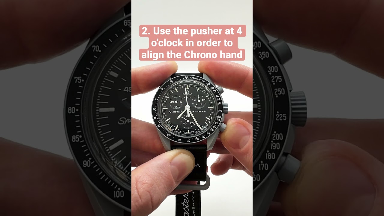 Как сбросить настройки хронографа на часах Omega x Swatch MoonSwatch Collab