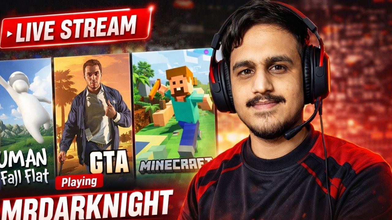 GTA now , human fall flat later   |  Live with MRDARKNIGHT