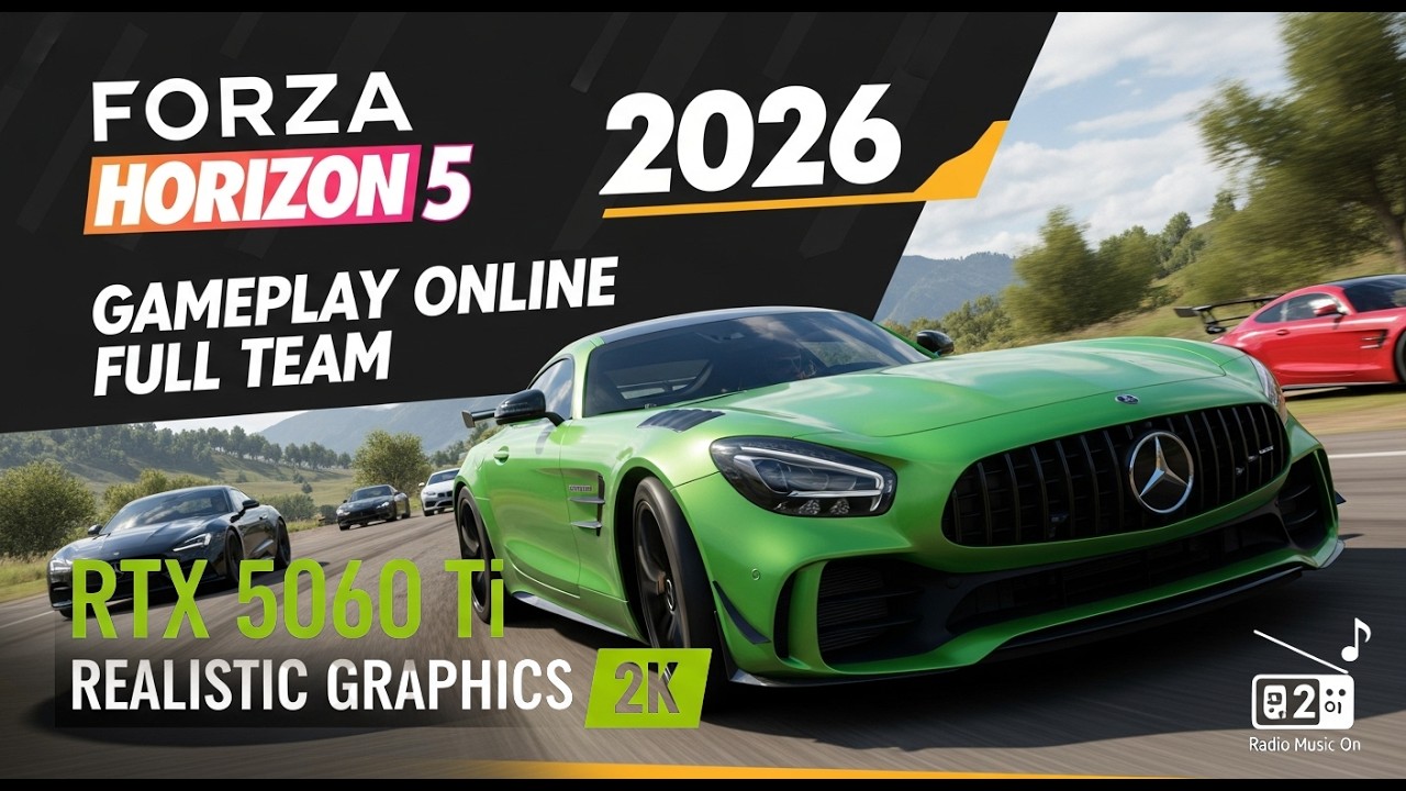 Chill Vibes ! 🚗 FH5 2026 Gameplay Online: Green Mercedes 2021 AMG GT Black Series with Stock Engine!