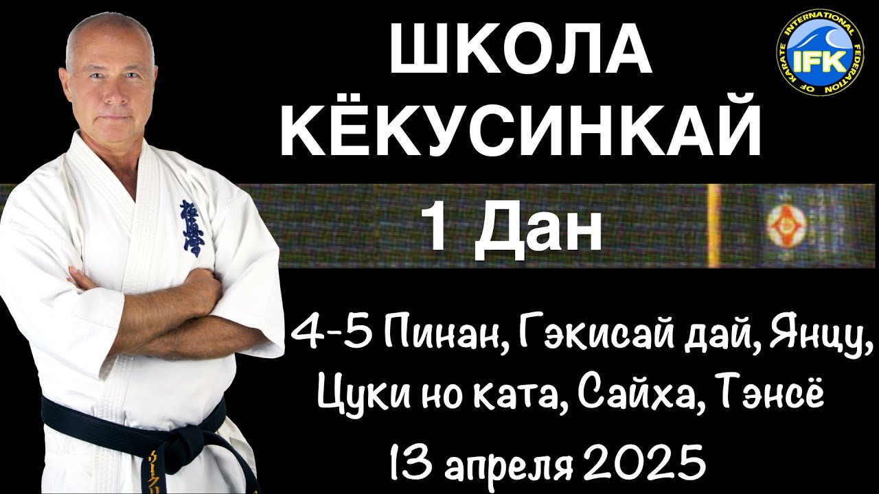 Школа Кёкусинкай / 1 дан / 4-5 Пинан, Гэкисай дай, Янцу, Цуки но ката, Сайха, Тэнсё (13.04.25)