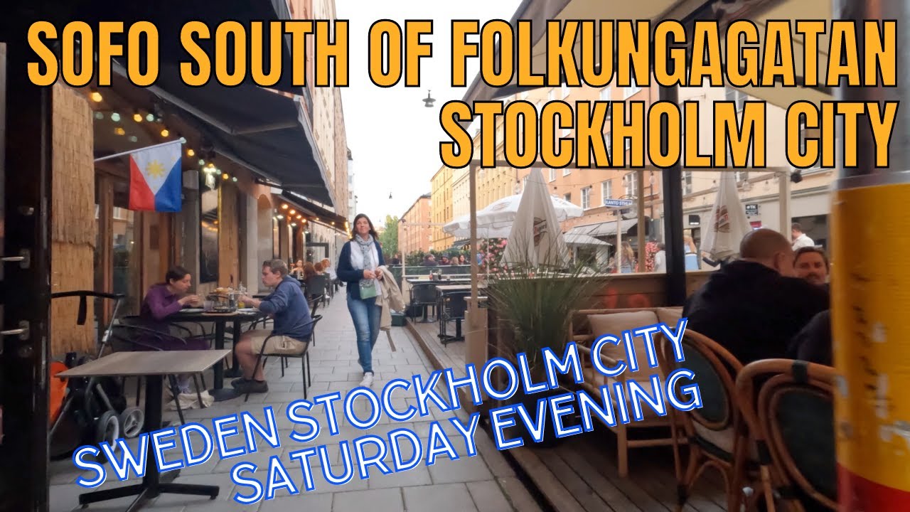 Saturday evening in Stockholm SOFO South Of Folkungagatan is a popular part of the city