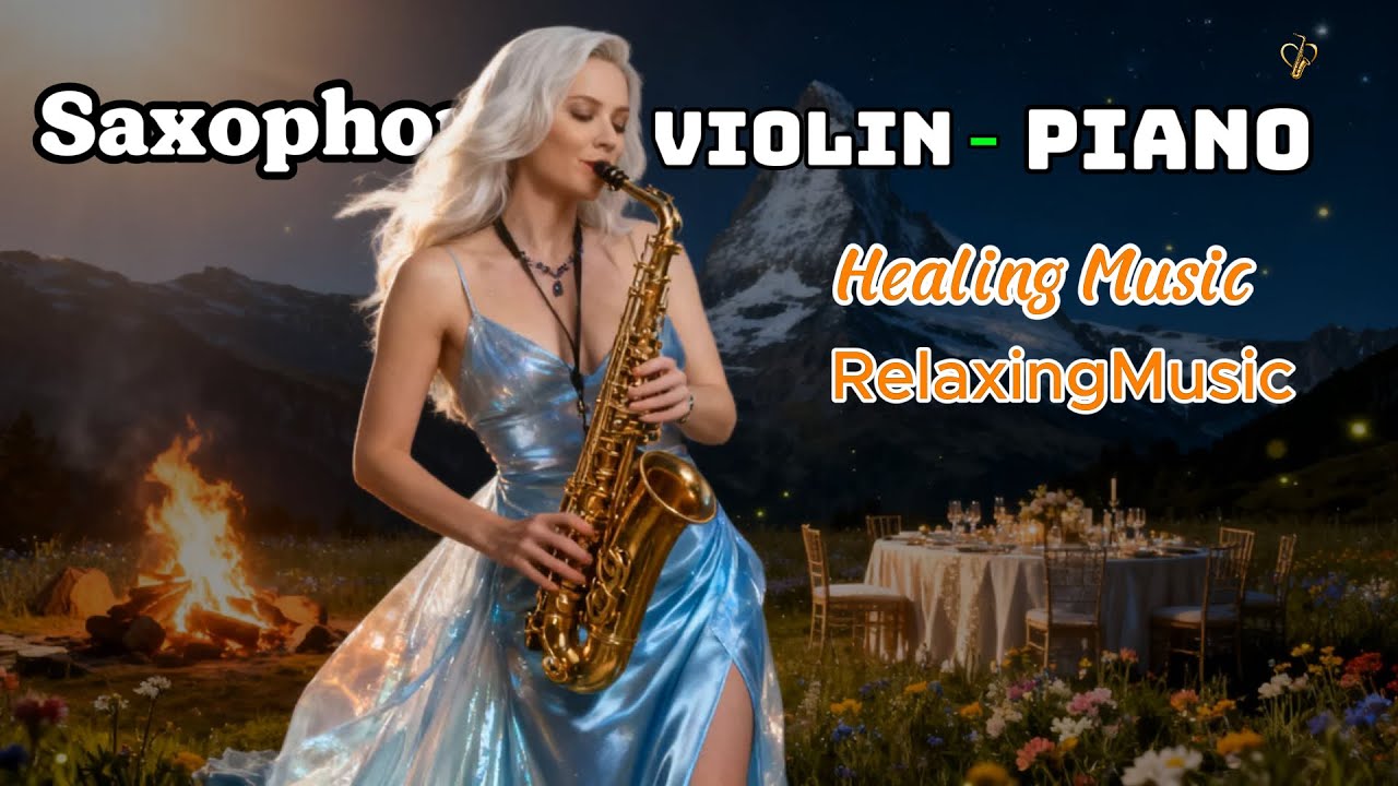 Alpine Serenade 🇨🇭 Relaxing Saxophone, Piano & Violin | Healing Music in Switzerland