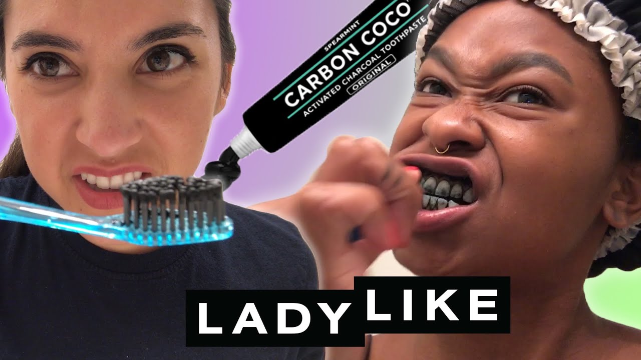 We Tried Facebook-Famous Charcoal Teeth Whitening • Ladylike