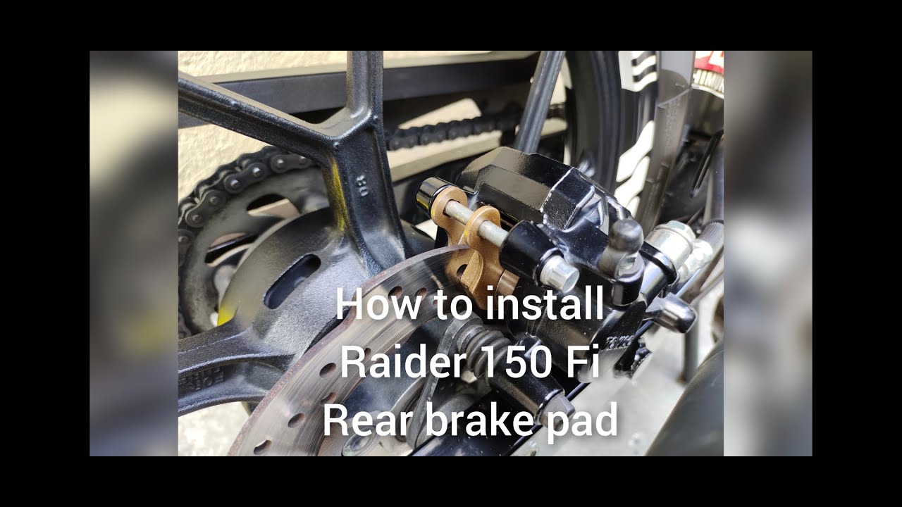 How to Change Rear Brake Pad  Raider 150 Fi