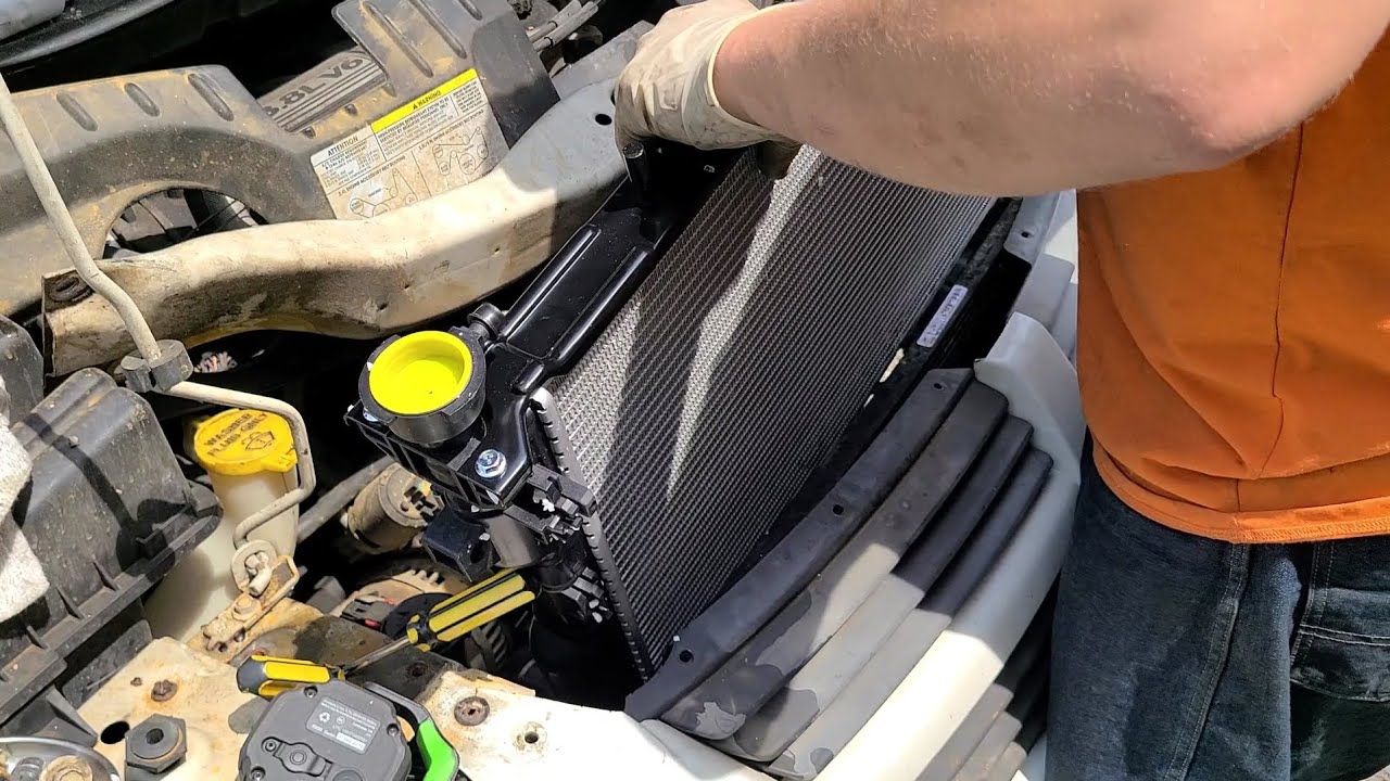 2006 - 16 Dodge Caravan 3.8l radiator removal & installation full video