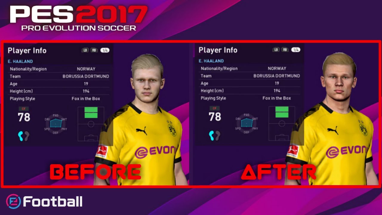 [PES 2017] CARA EDIT FACE PEMAIN NO ID