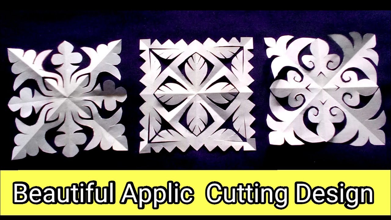 Top 3 Aplic Work Flower Cutting Designs | Applique Work Designs