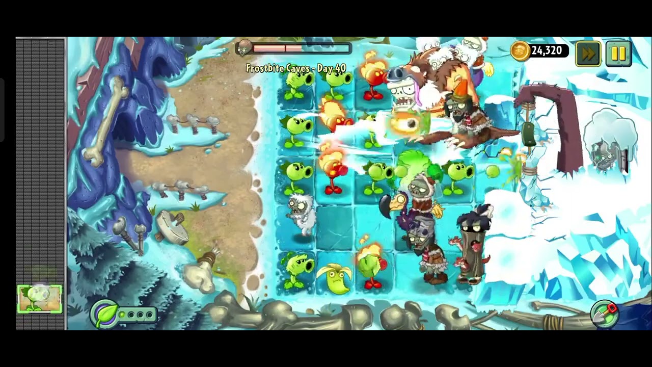 Pvz Reflourished: Frostbite Caves - day 48( boss level)