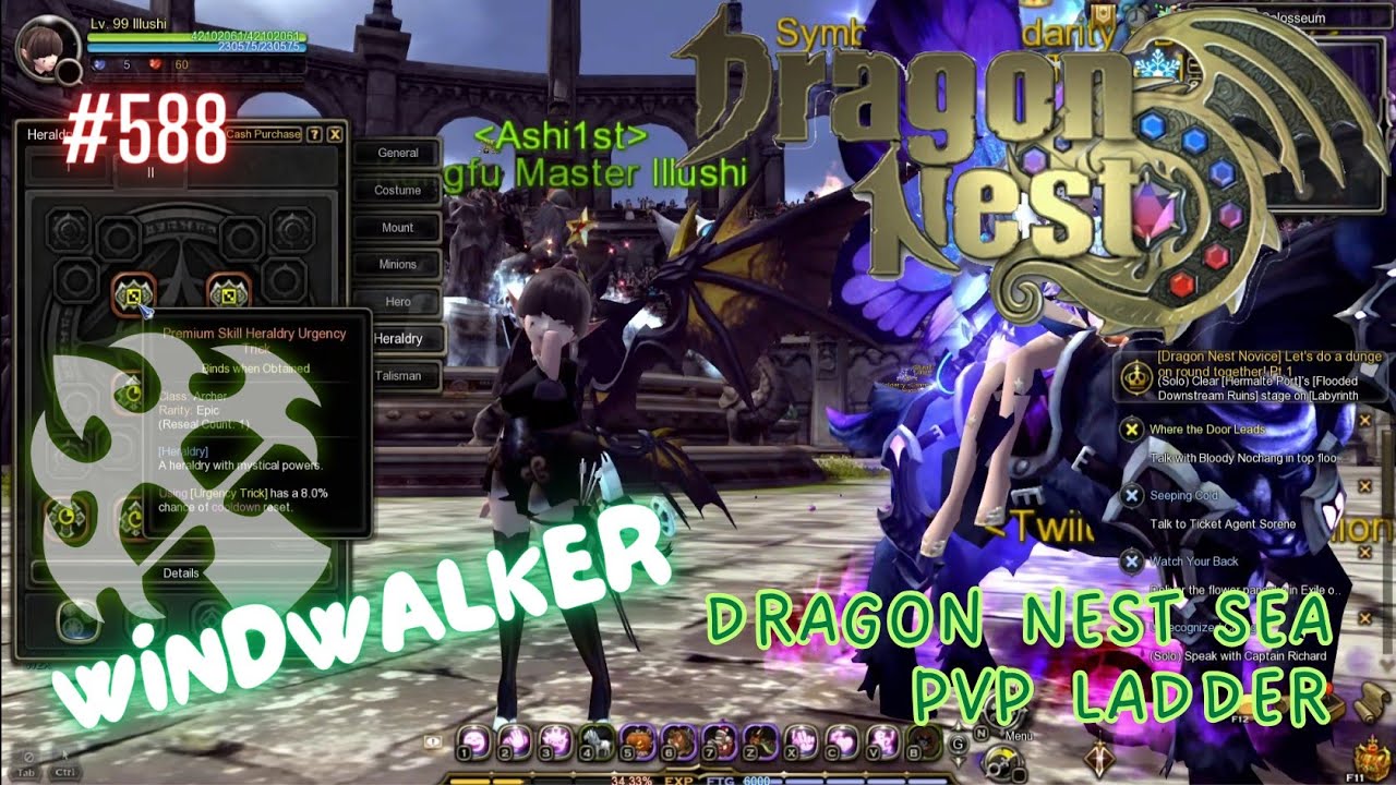 #588 Windwalker With Skill Build Preview ~ Dragon Nest SEA PVP Ladder