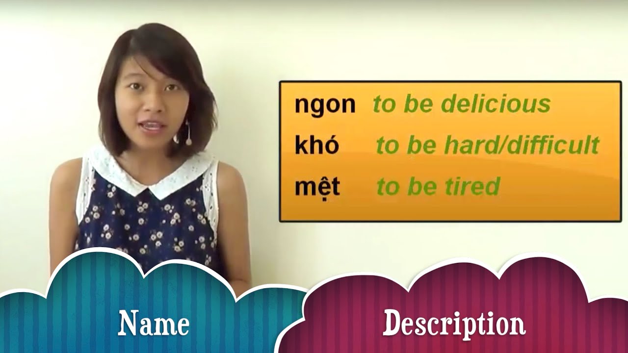 Vietnamese Grammar: Vietnamese Adjectives