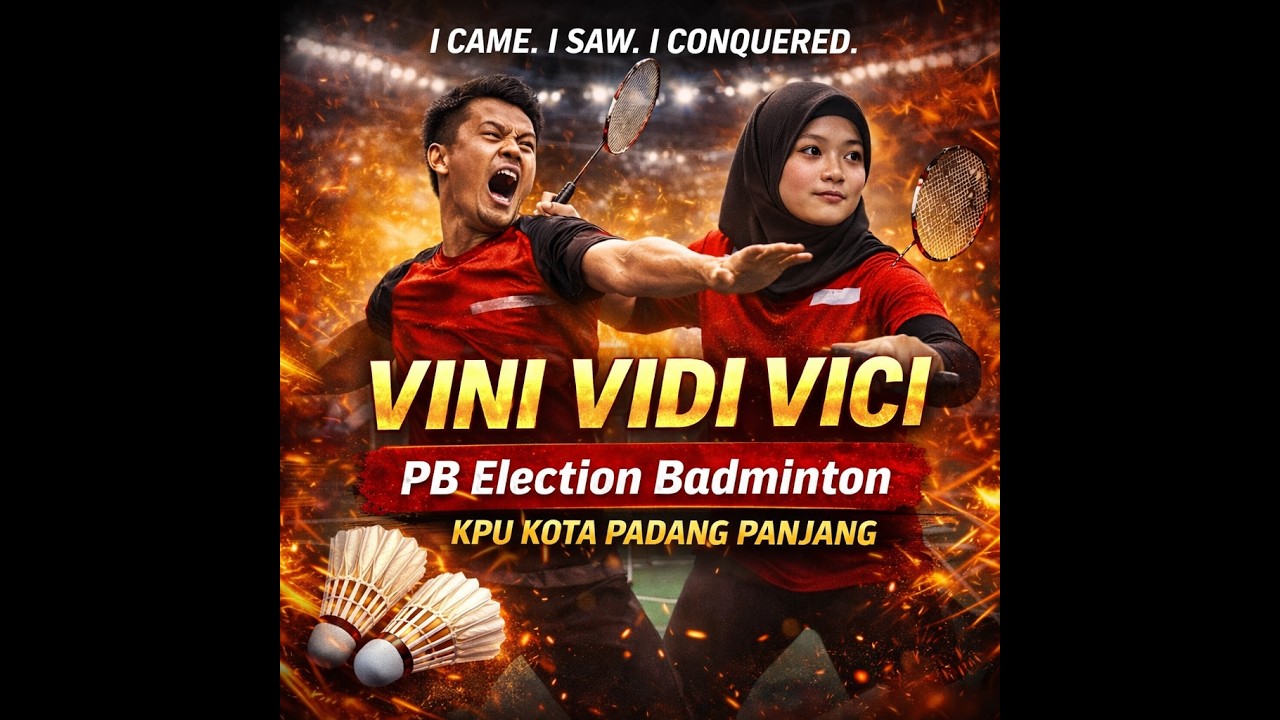 Vini Vidi Vici PB Election Badminton KPU Padang Panjang
