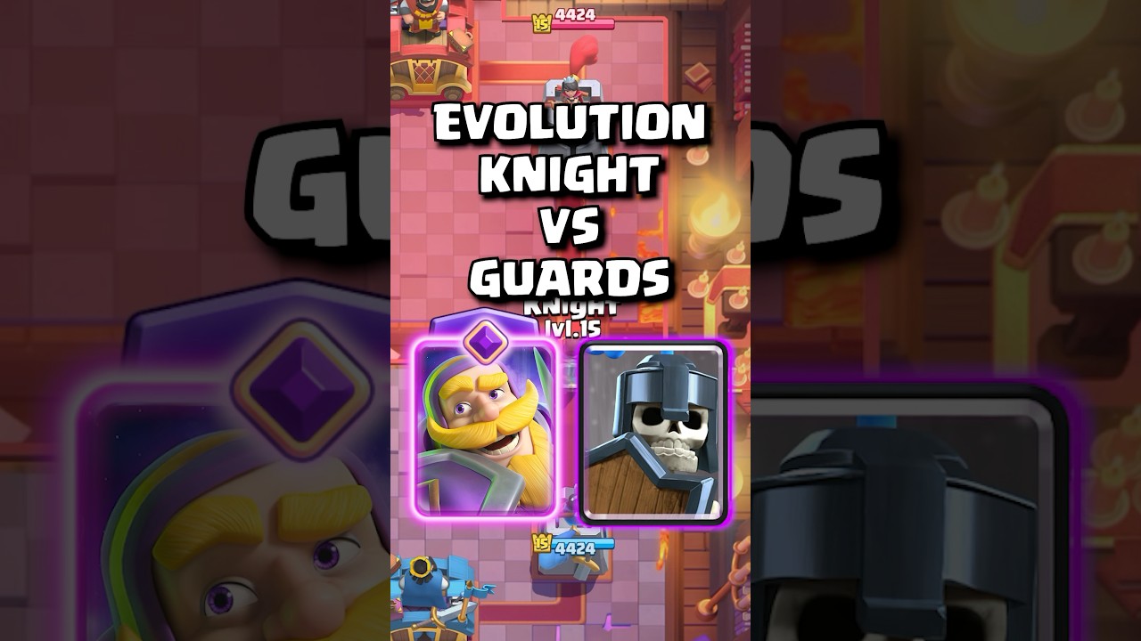 Смогут ли 3 стража победить Рыцаря Эволюции?! 🗡️ 🛡️ 💀 #clashroyale #шорты