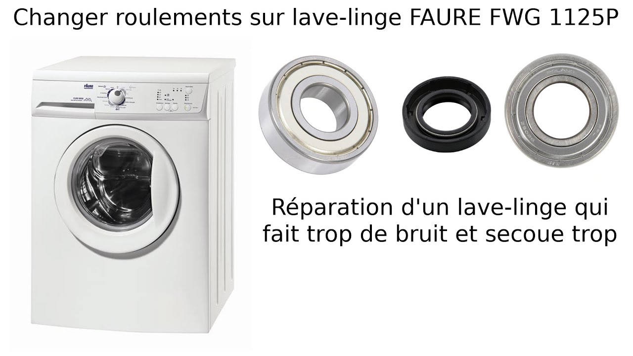 Comment changer les roulements de tambour d'un lave-linge à hublot FAURE FWG 1125P. Réparation.