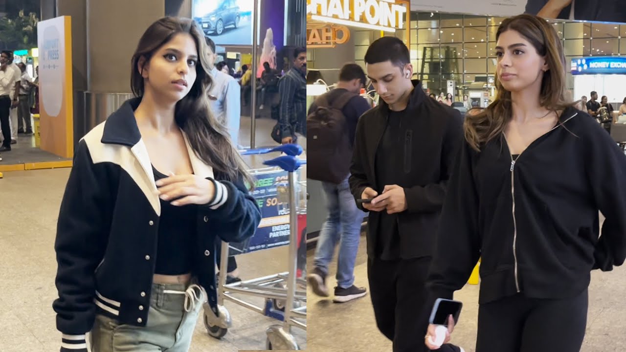 Suhana Khan, Khushi Kapoor & Vedang Raina Spotted At Airport | The Archies