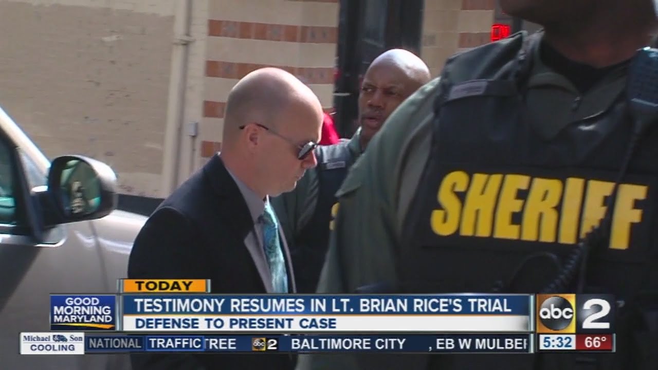 Testimony resumes in Lt. Brian Rice's trial