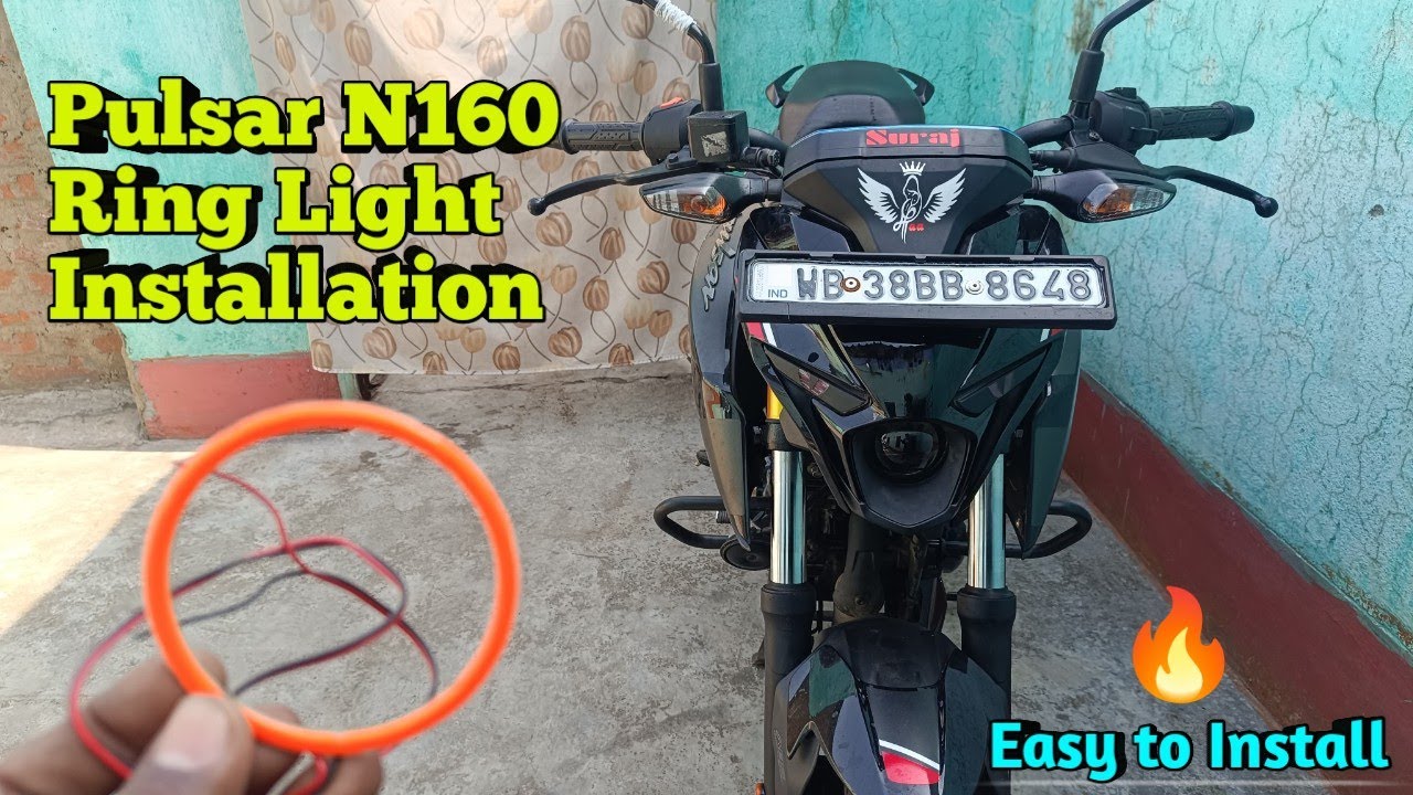 Pulsar N160 Ring Light Installation | N160 pulsar modified ring light | bajaj pulsar n160 modified🔥