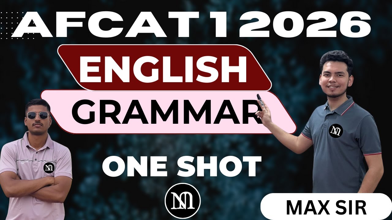 AFCAT English: Complete English in One Shot For AFCAT 1, 2026 | English For AFCAT Exam 2026 | IAF