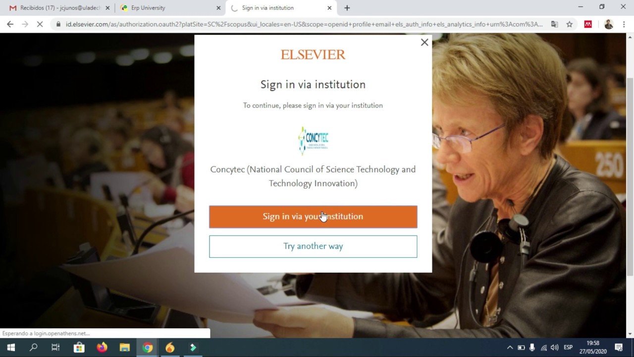INGRESAR A SCOPUS CON CUENTA DE CTI VITAE