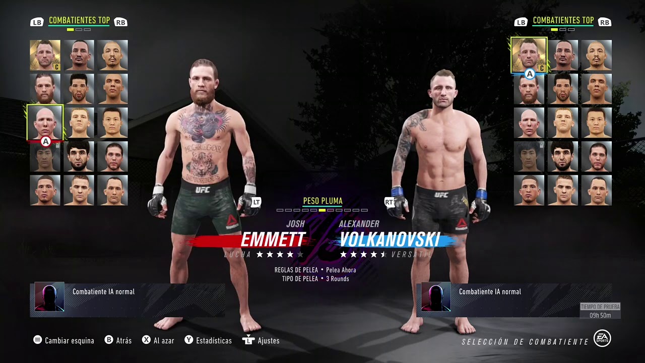 Todos los personajes de la UFC 4
