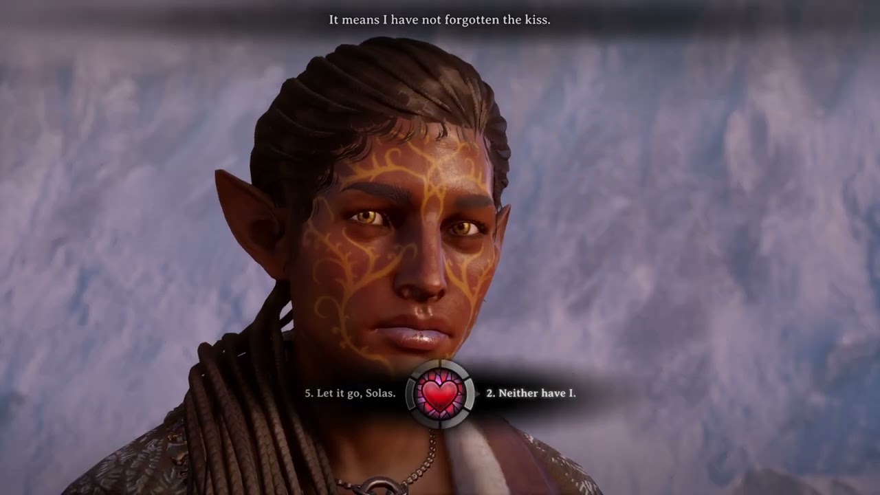 [DA:I] [Modded] It means I have not forgotten the kiss. [Male Lavellan x Solas]