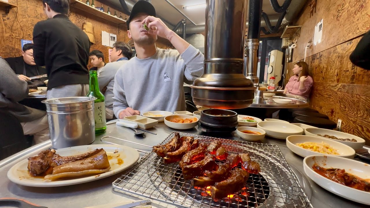 30대 중반 총각이 광주 사는 Vlog | 쌍촌동 일빴따 | 등갈비 & 꼼장어