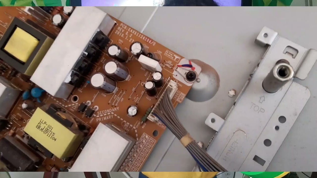 Tv LG 42LD420 não dá imagem ( diagnóstico rápido) tensões necessária.