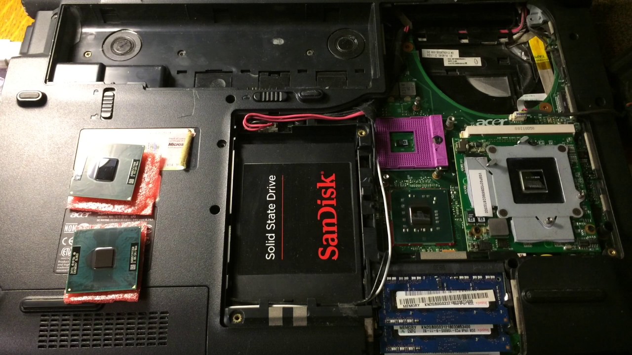 Acer 6935G: замена процессора (Р7350 на Т9800). Acer 6935G Processor Upgrading to Т9800