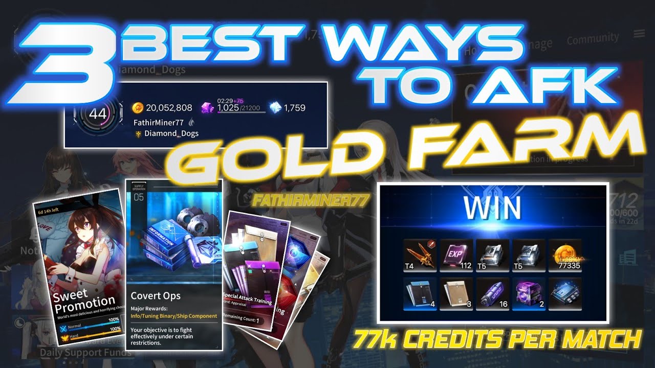 3 BEST WAYS to AFK Gold Farm in CounterSide