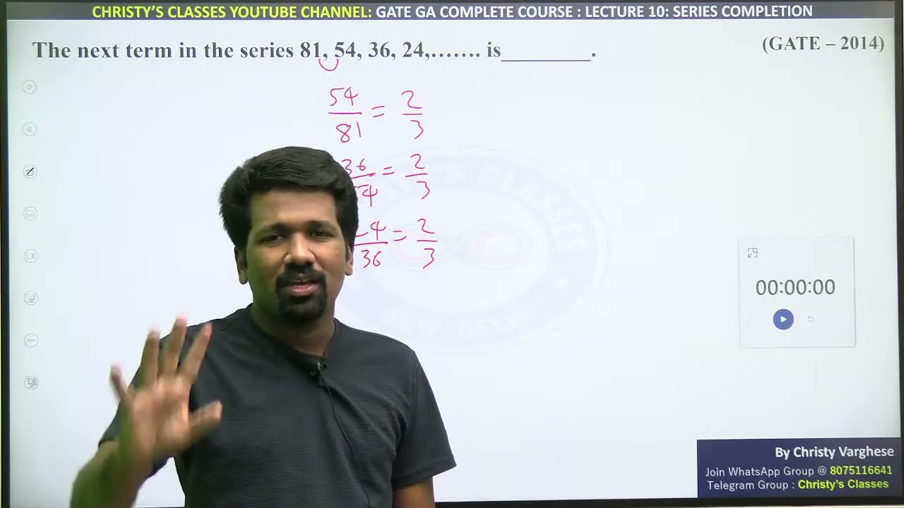 #10 | Series Completion | General Aptitude | COMPLETE COURSE GATE 2024 | Christy Varghese