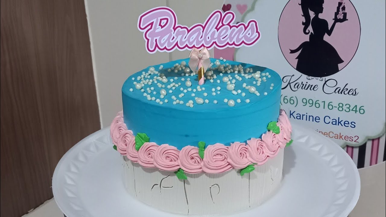 Bolo de Noivado surpresa / Decoração simples - Karine cakes