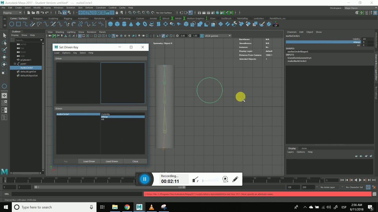 How to add attributes in Maya 2017