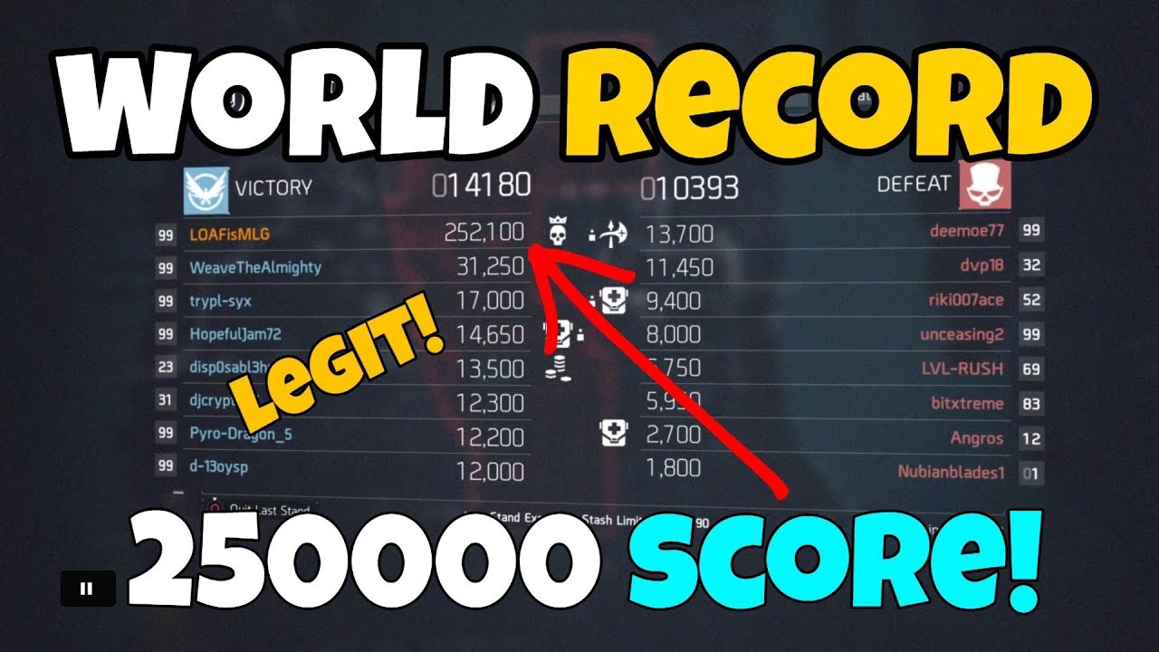 NEW LAST STAND WORLD RECORD SCORE - PS4