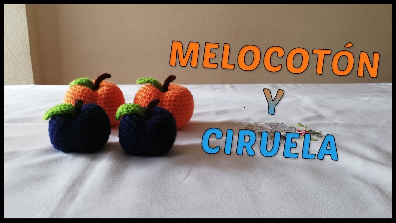 Melocotón y Ciruela a crochet