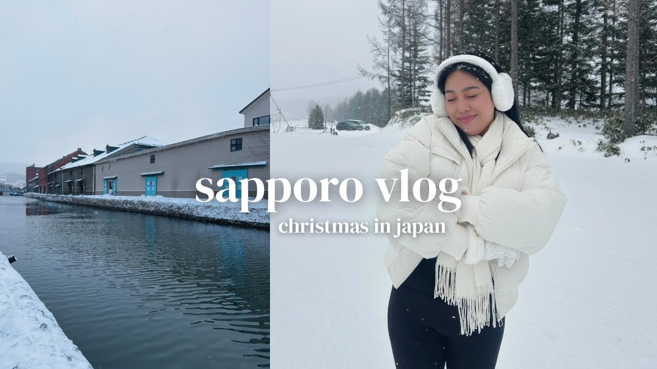 SAPPORO VLOG | christmas in japan & first time experiencing winter 