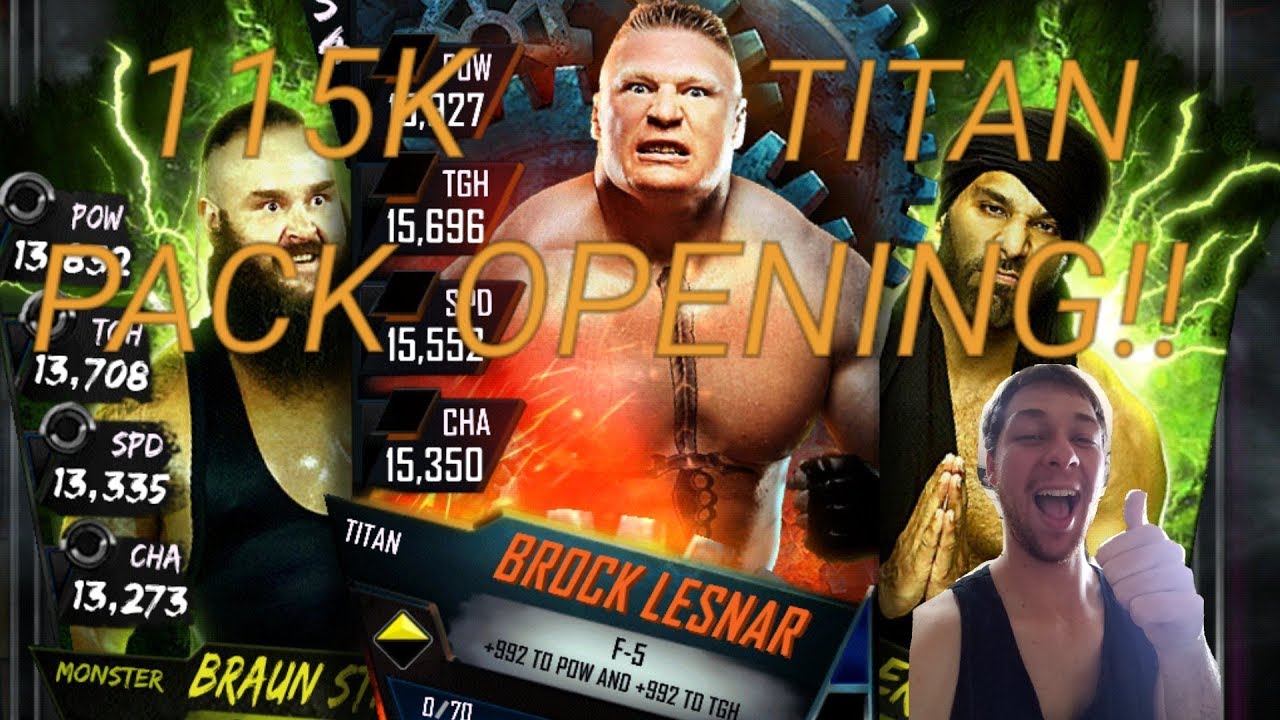 115K CREDITS TITAN PACK OPENING!! 22 PACKS!! WWE SUPERCARD #32