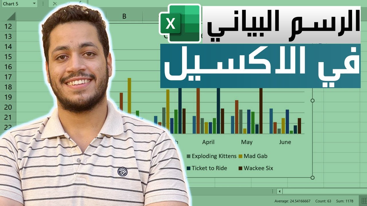 طريقه عمل رسم بياني إحترافي بسهوله في الاكسيل 😎