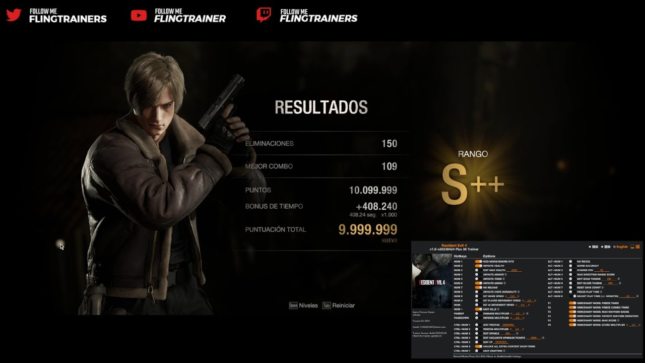 Resident Evil 4 The Mercinaries Leon | FLiNGTRAiNERS