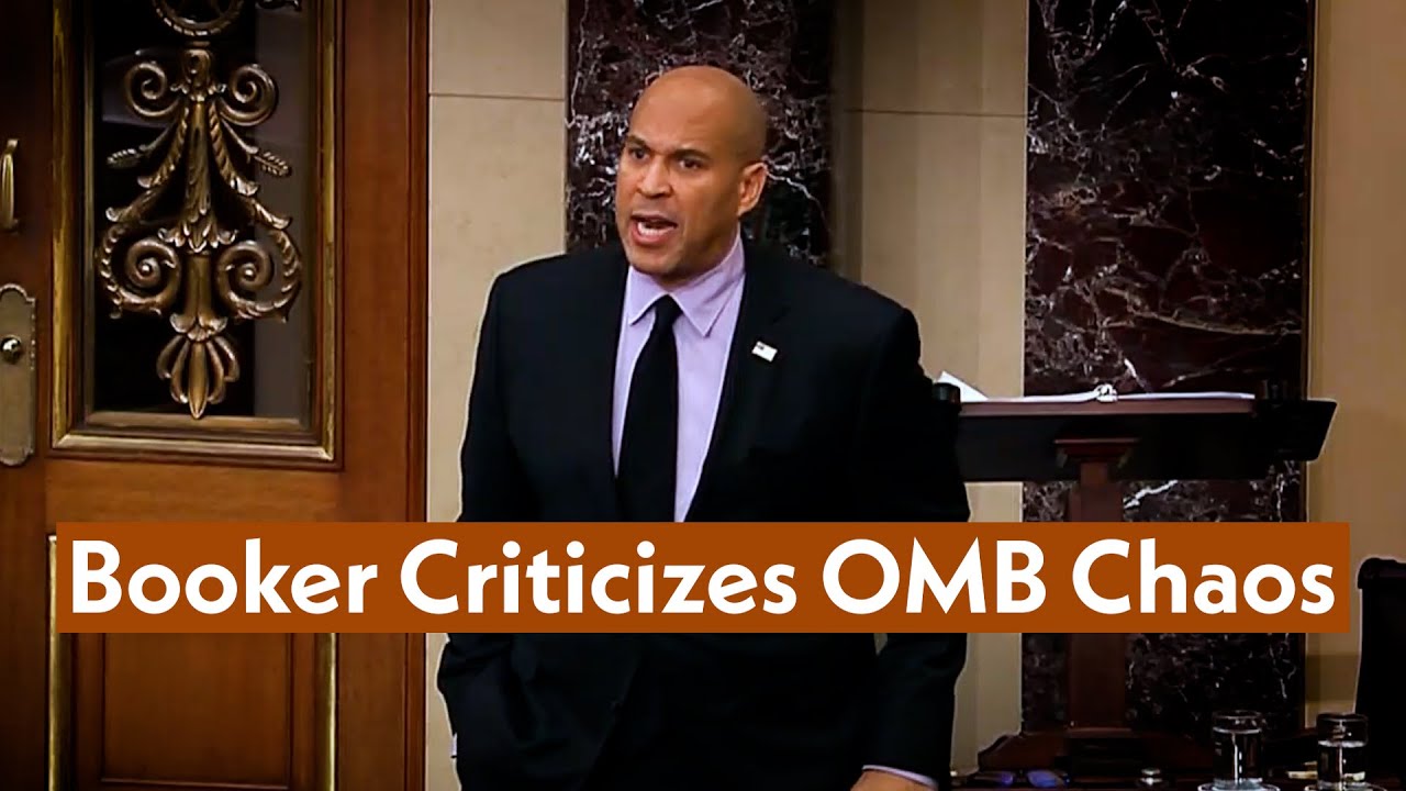 Senator Cory Booker Speaks Out Against on Trump's OMB Chaos and Nominee Russ Vought