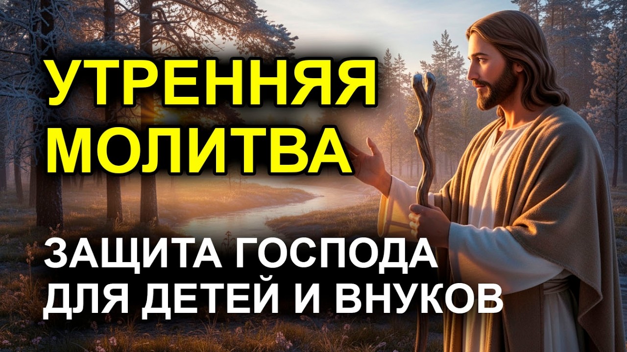 УТРЕННЯЯ МОЛИТВА ЩИТ ЗА ДЕТЕЙ И ВНУКОВ  Никакая беда не коснется их сегодня!