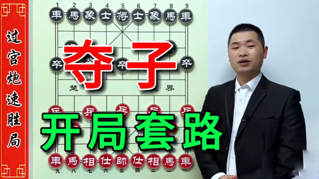 过宫炮大套路，开局无形之中巧设圈套，妙手得子占优#象棋 #象棋残局挑战