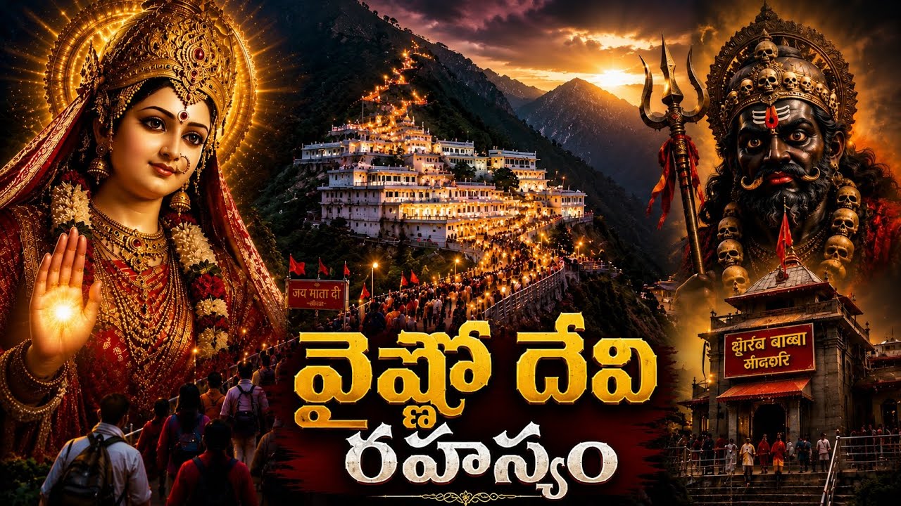 Vaishno Devi Temple Rahasyam in Telugu | Mata Vaishno Devi Story | Bhairav Baba | Jammu Kashmir