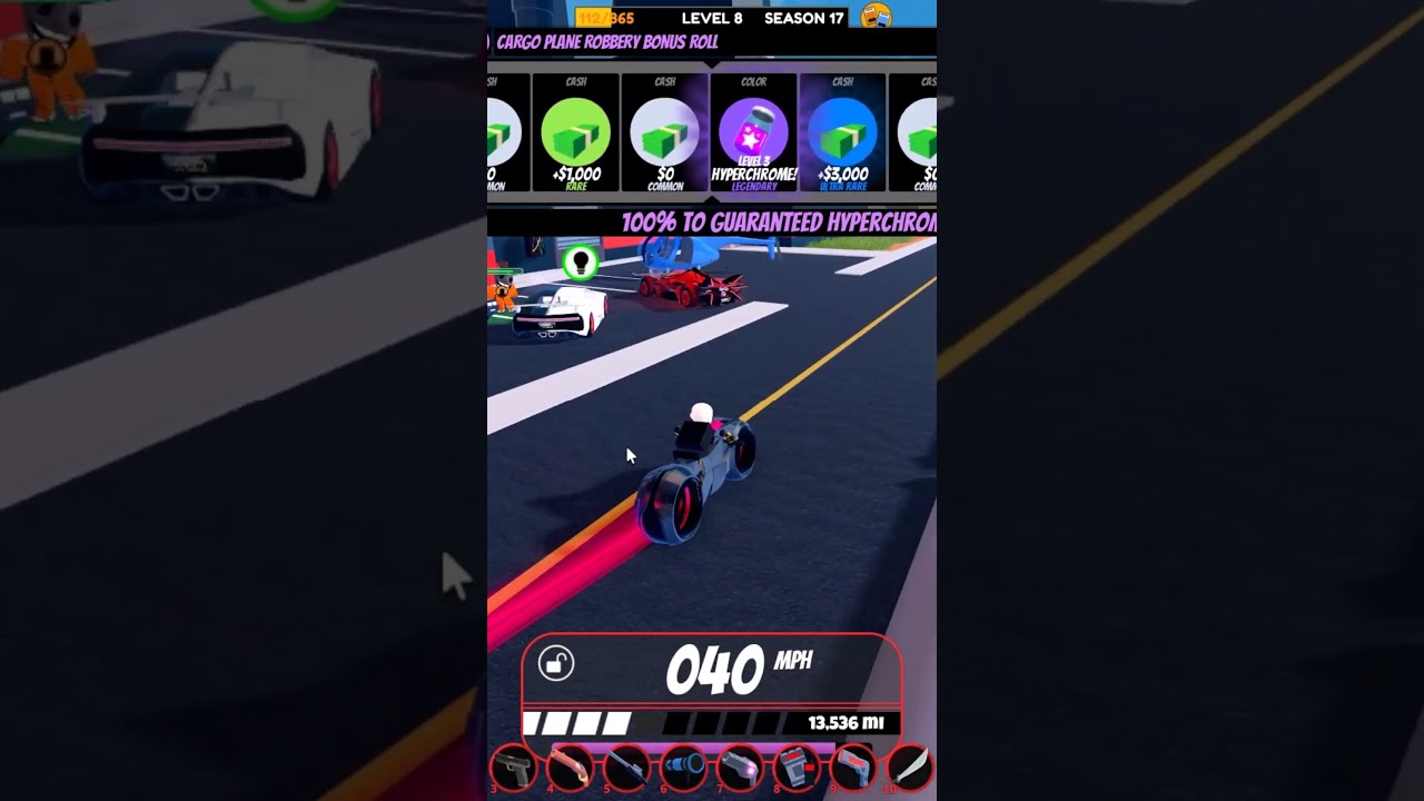 GETTING BLUE HYPERCHROME LEVEL 5 #jailbreak #hyperchrome #hypershift #roblox #gaming