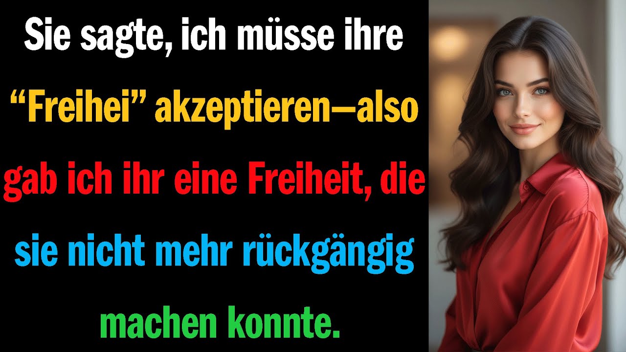 Sie sagte, ich müsse ihre „Freiheit“ akzeptieren — also gab ich ihr eine Freiheit, die sie nicht 