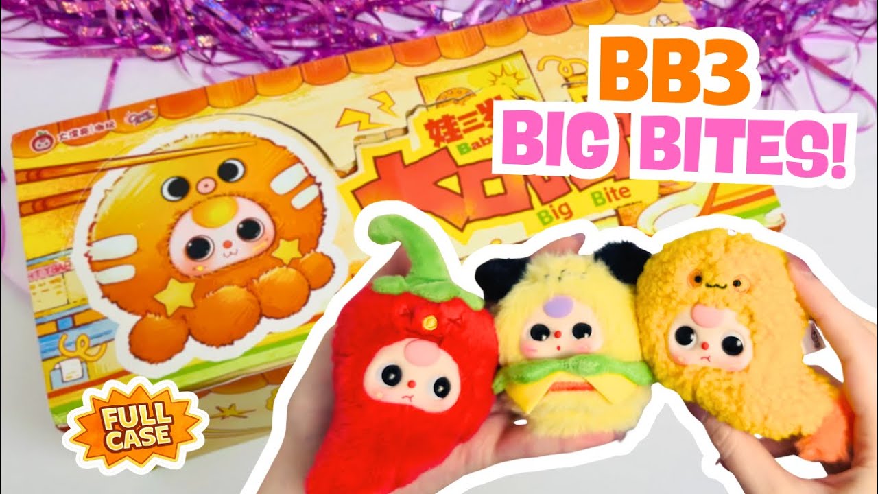 I Unboxed a FULL CASE of BB3 Big Bites 😳 Food-Themed Baby Threes! 🌶️🍔 #babythree